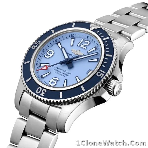 Breitling Superocean Women Automatic Blue Stainless Steel Watch A17316D81C1A1 - detail