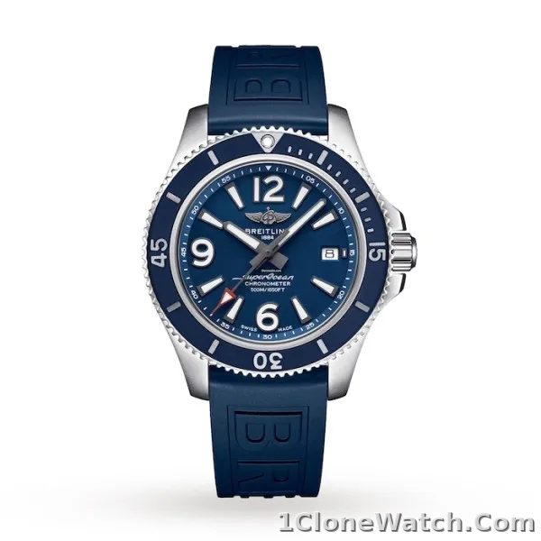 Breitling Superocean Men Automatic Blue Rubber Watch A17366D81C1S2