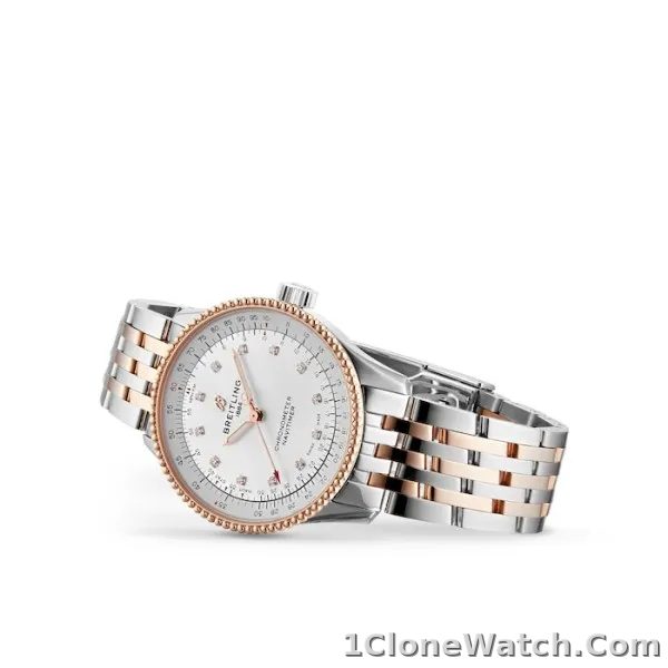 Breitling Navitimer Women Automatic Mother of Pearl Stainless Steel   Rose Gold Watch U17395211A1U1 - detail