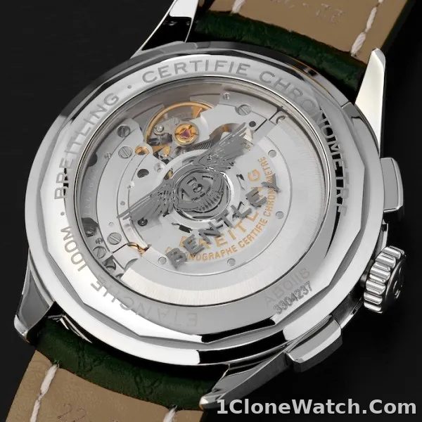 Breitling Premier Bentley Men Automatic Green Leather Watch AB0118A11L1X1 - detail
