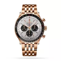 Breitling Navitimer Men Automatic Silver 18ct Rose Gold Watch RB0137241G1R1 - view 1