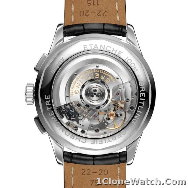 Breitling Premier Men Automatic Black Crocodile Watch AB0118221G1P1 - detail