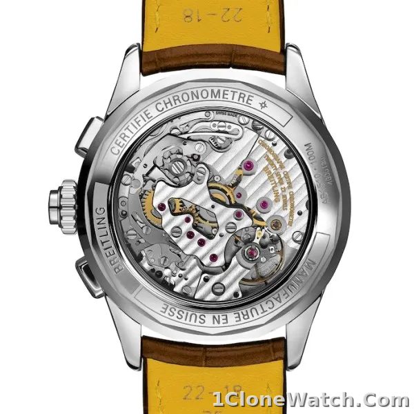 Breitling Premier Men Blue Alligator Watch AB1510171C1P1 - detail