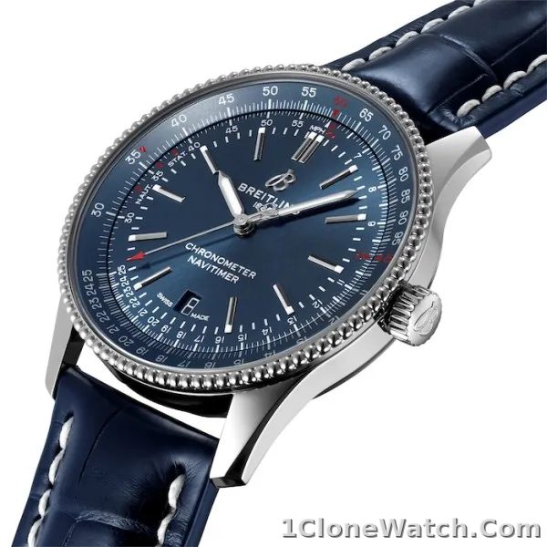 Breitling Navitimer Men Automatic Blue Alligator Watch A17326161C1P3 - detail