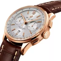Breitling Premier Men Automatic Silver Alligator Watch RB0118371G1P1 - view 3