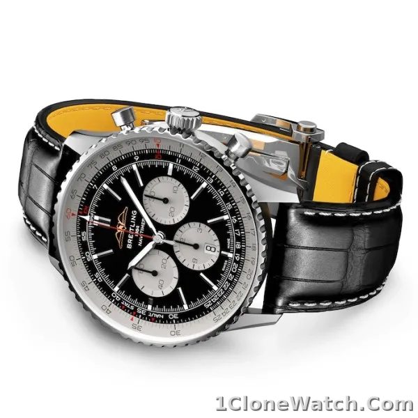 Breitling Navitimer Men Automatic Black Alligator Watch AB0137211B1P1 - detail