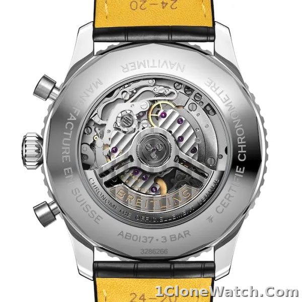 Breitling Navitimer Men Automatic Black Alligator Watch AB0137211B1P1 - detail