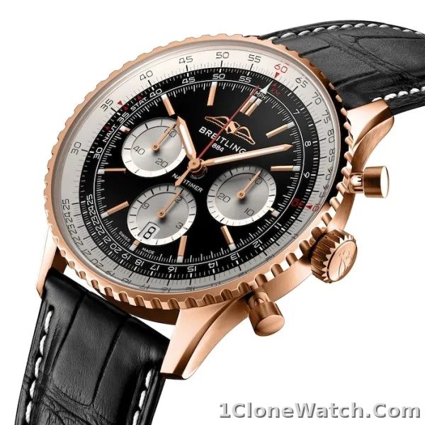 Breitling Navitimer Men Automatic Black Alligator Watch RB0138211B1P1 - detail