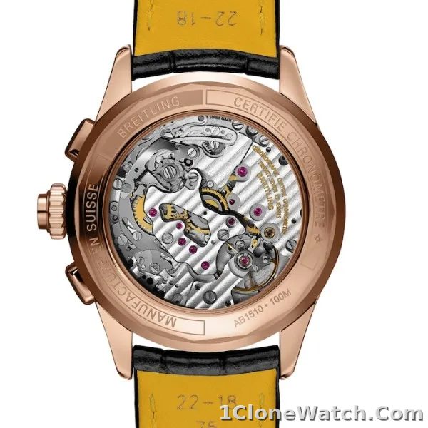 Breitling Premier Men Black Alligator Watch RB1510251B1P1 - detail