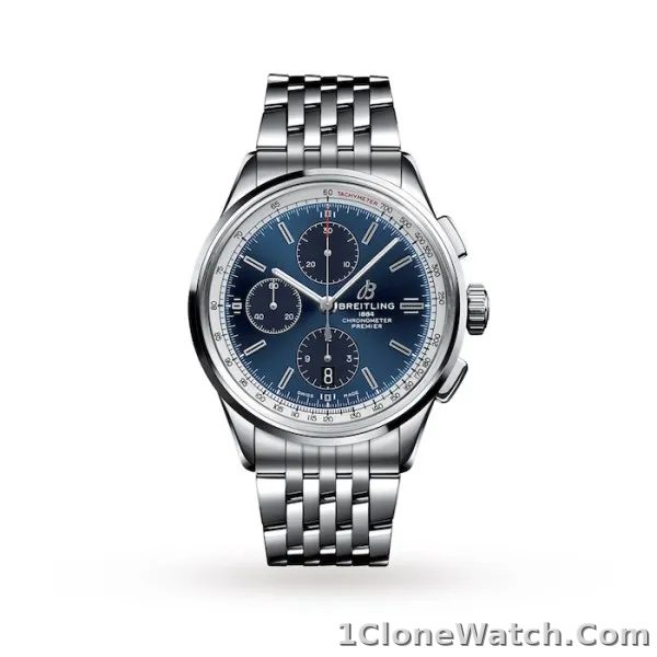 Breitling Premier Men Automatic Blue Stainless Steel Watch A13315351C1A1