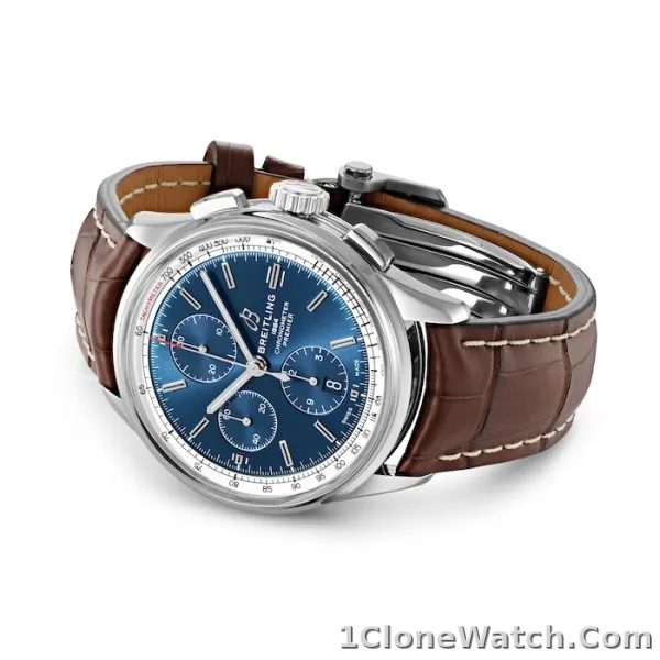 Breitling Premier Men Automatic Blue Crocodile Watch A13315351C1P1 - detail