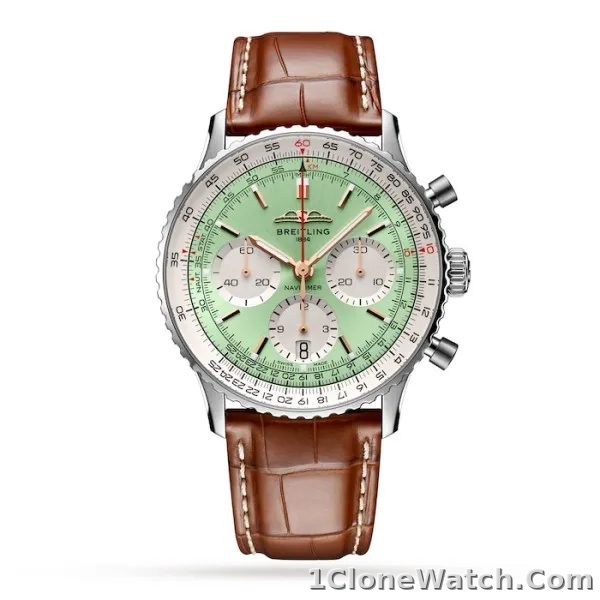 Breitling Navitimer Men Automatic Mint Alligator Watch AB0139211L1P1