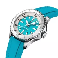 Breitling Superocean Unisex Automatic Turquoise Rubber Watch A17377211C1S1 - view 4