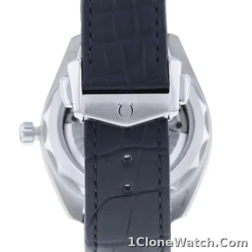 Omega Seamaster Aqua Terra Men Automatic Blue Leather Watch O22013412103001 - detail