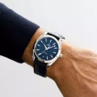Omega Seamaster Aqua Terra Men Automatic Blue Leather Watch O22013412103001 - view 6