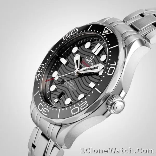 Omega Seamaster Men Automatic Black Stainless Steel Watch O21030422001001 - detail