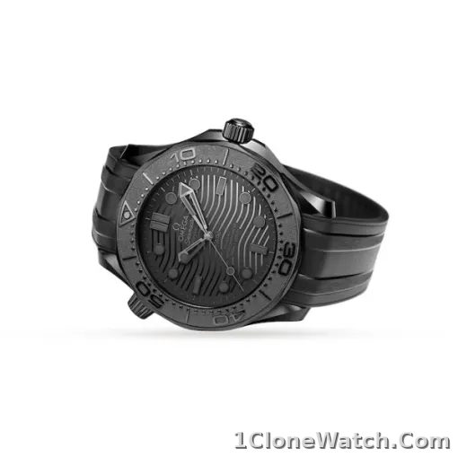 Omega Seamaster Men Automatic Black Rubber Watch O21092442001003 - detail