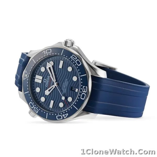 Omega Seamaster Men Automatic Blue Rubber Watch O21032422003001 - detail
