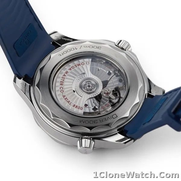 Omega Seamaster Men Automatic Blue Rubber Watch O21032422003001 - detail