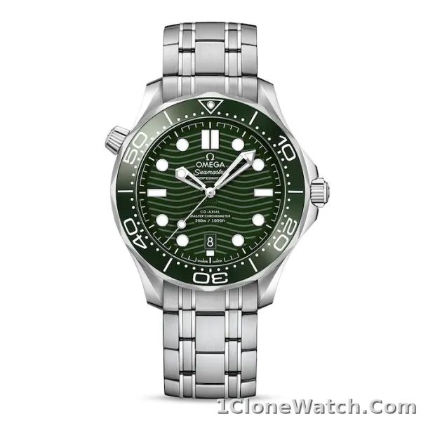 Omega Seamaster Men Automatic Green Stainless Steel Watch O21030422010001