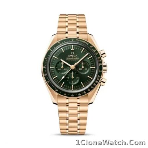 Omega Speedmaster Unisex Automatic Green 18ct Yellow Gold Watch O31060425010001