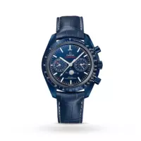 Omega Speedmaster Men Automatic Blue Leather Watch O30493445203001 - view 1