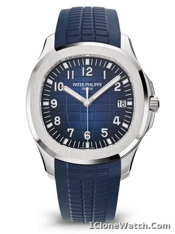Patek Philippe Aquanaut Blue Dial   Strap White Gold 5168G-001