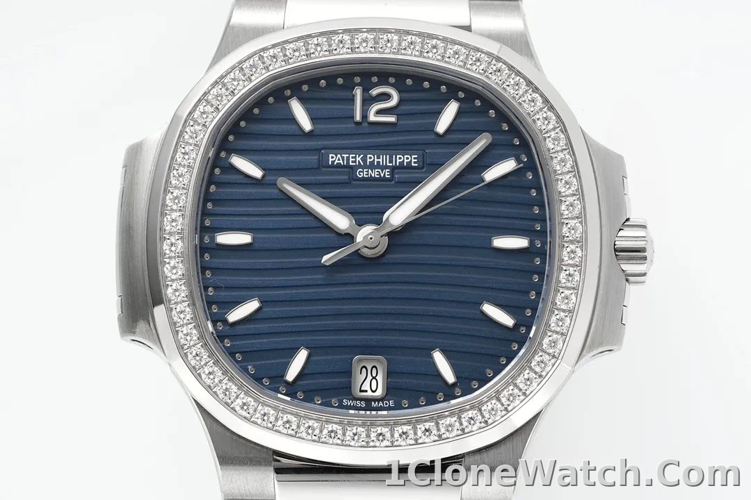 Patek Philippe Blue Nautilus Ladies Watch - detail