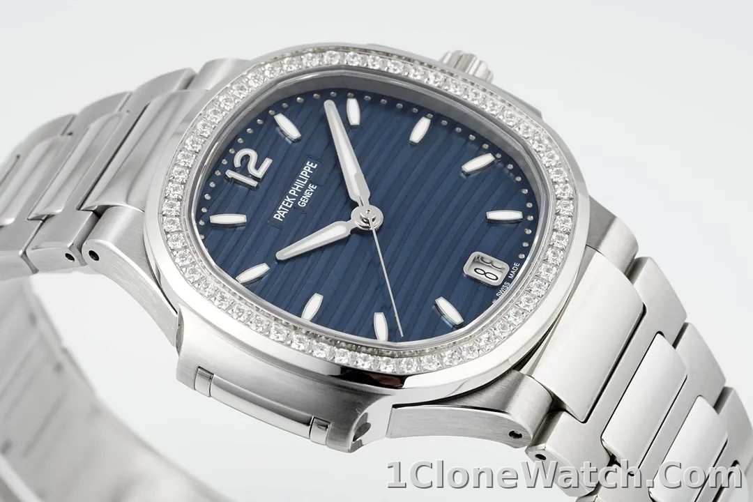 Patek Philippe Blue Nautilus Ladies Watch - detail