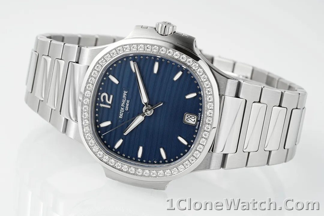 Patek Philippe Blue Nautilus Ladies Watch - detail