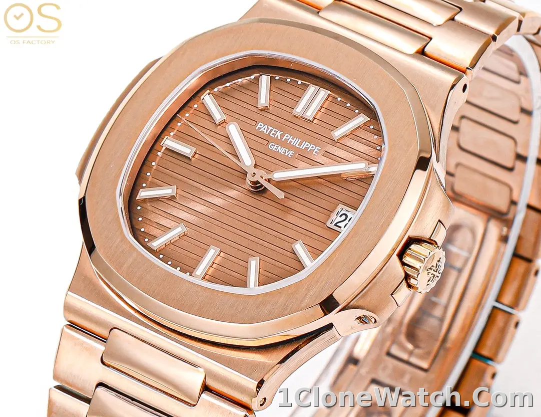 OSFactory Rose Gold Nautilus Style Watch - detail
