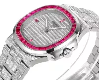 Patek Philippe White Gold Ruby Nautilus Watch - view 5