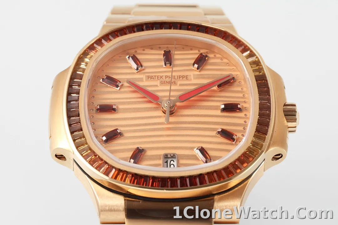 Patek Philippe Nautilus Rose Gold Watch - detail