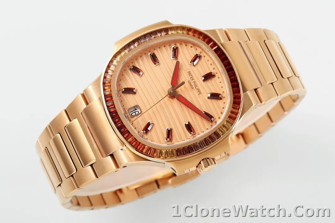 Patek Philippe Nautilus Rose Gold Watch - detail