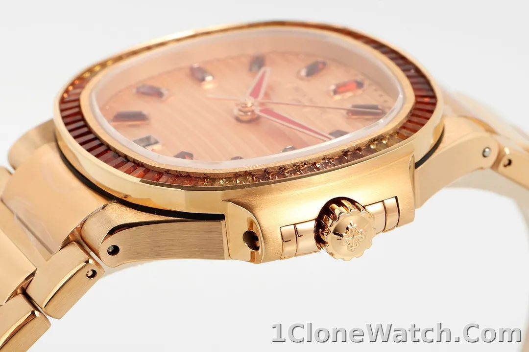 Patek Philippe Nautilus Rose Gold Watch - detail