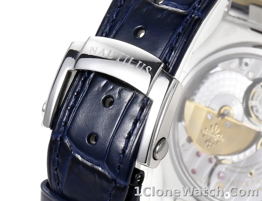 TW Patek Philippe Blue Nautilus Watch - detail