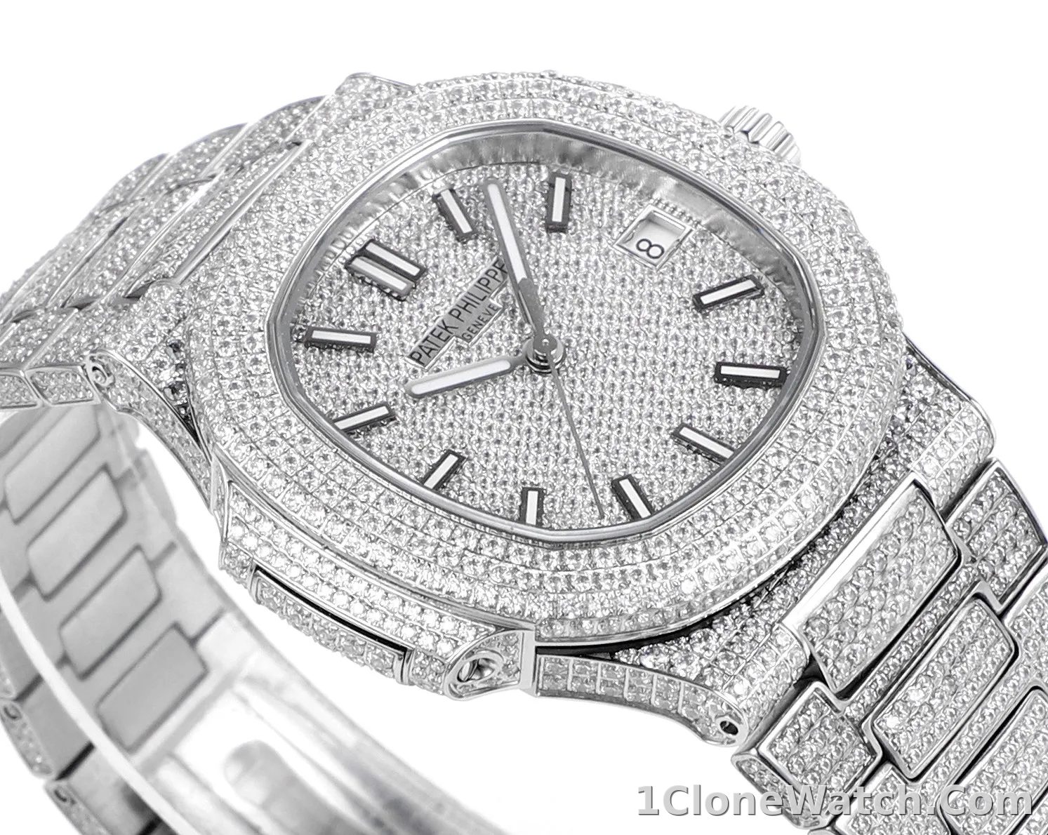 Patek Philippe Nautilus Platinum Watch - detail