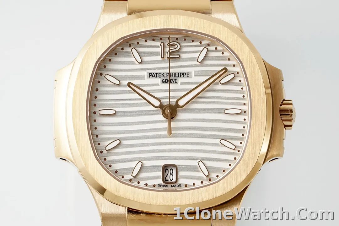 Patek Philippe Gold Nautilus Ladies Watch - detail