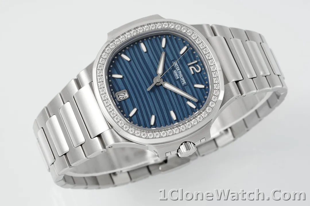 Patek Philippe Blue Nautilus Ladies Watch - detail