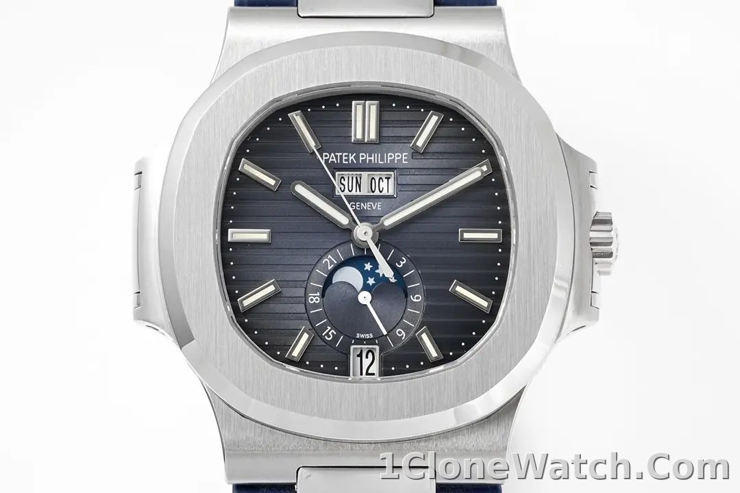 Patek Philippe Blue Nautilus Rubber Watch - detail