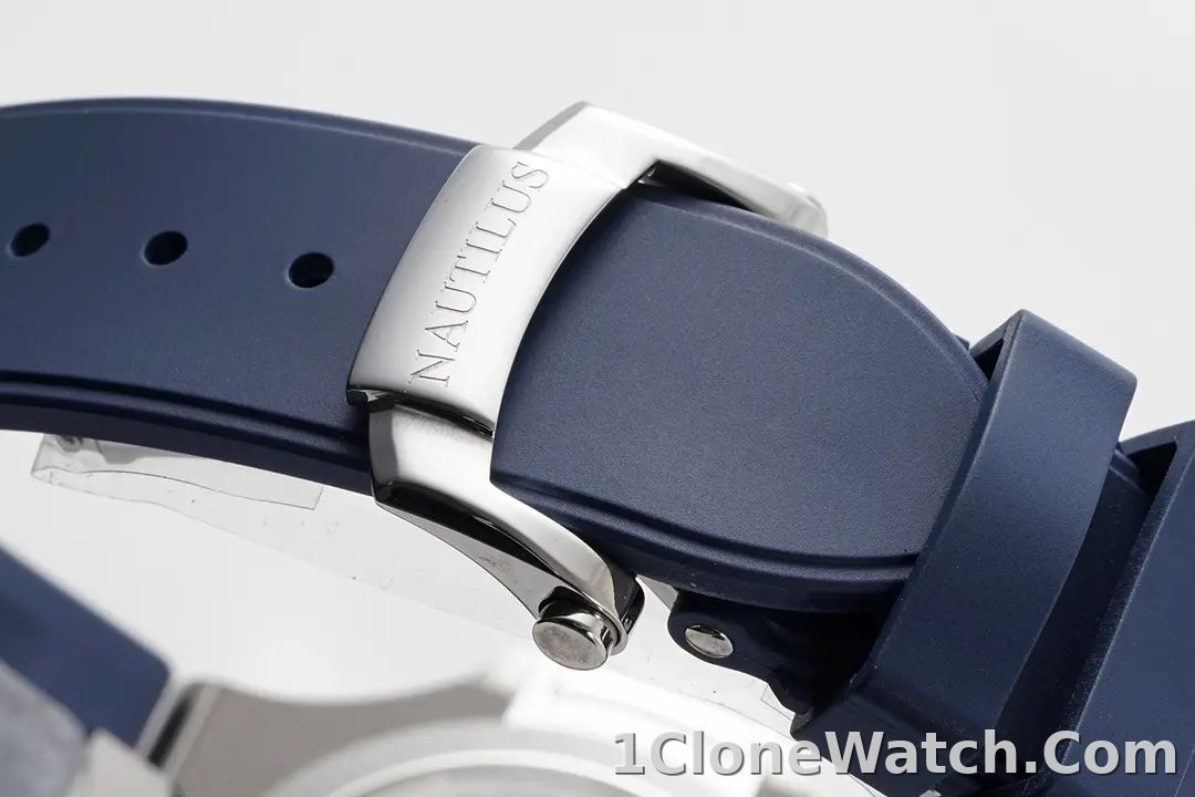 Patek Philippe Blue Nautilus Rubber Watch - detail
