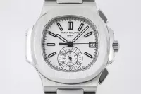 Patek Philippe Silver Nautilus Chronograph Watch - view 3