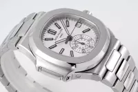 Patek Philippe Silver Nautilus Chronograph Watch - view 6