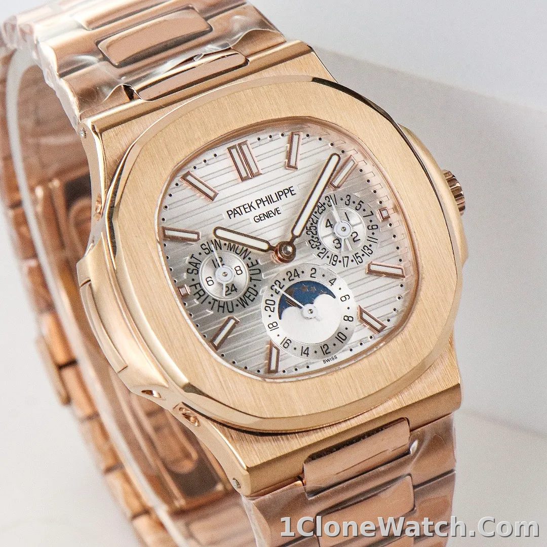 Patek Philippe Rose Gold Nautilus Watch - detail