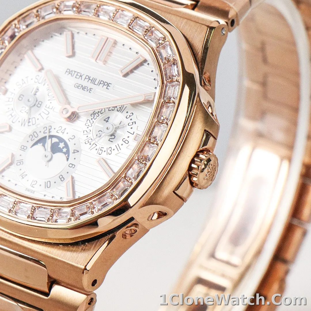 Patek Philippe Rose Gold Nautilus Watch - detail