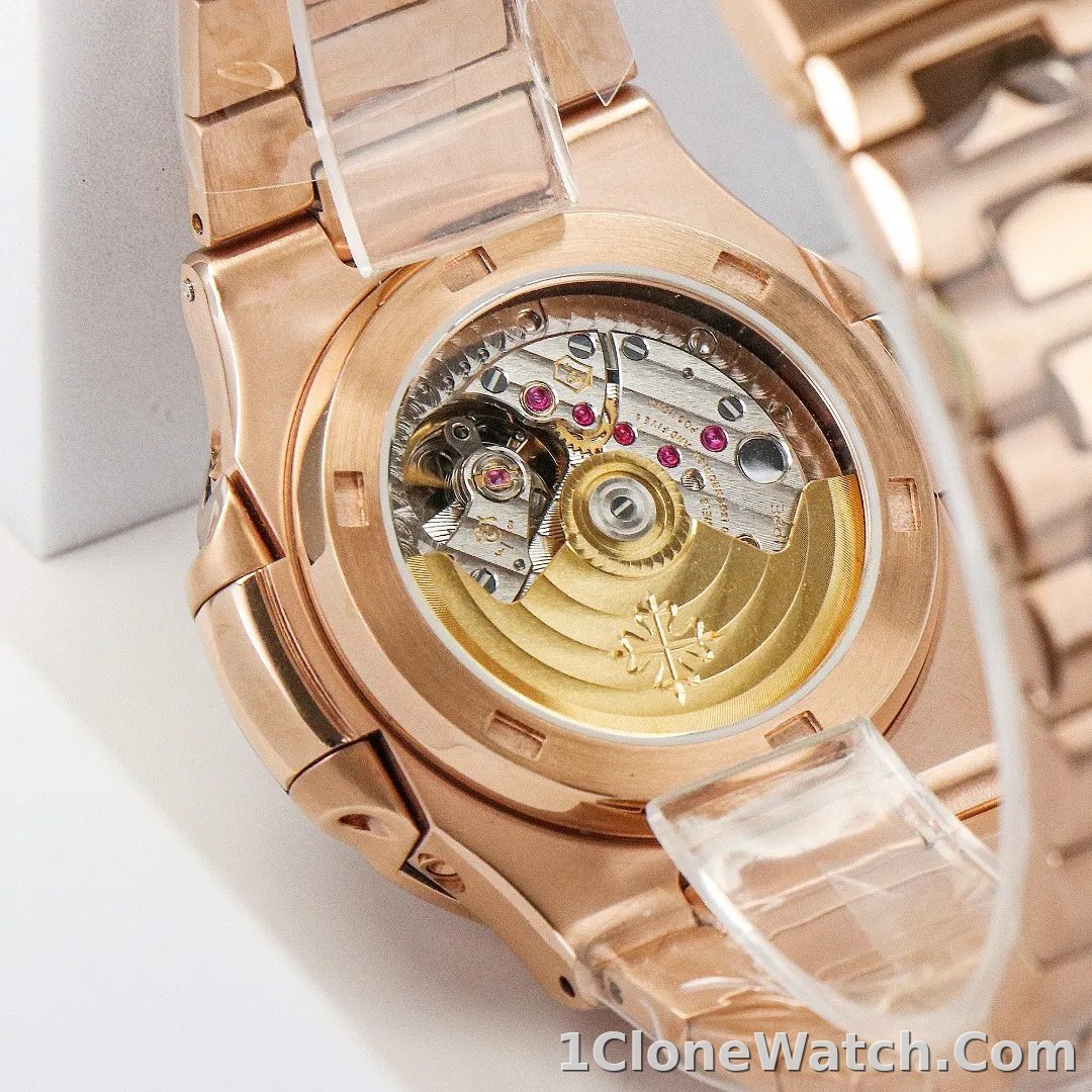 Patek Philippe Rose Gold Nautilus Watch - detail