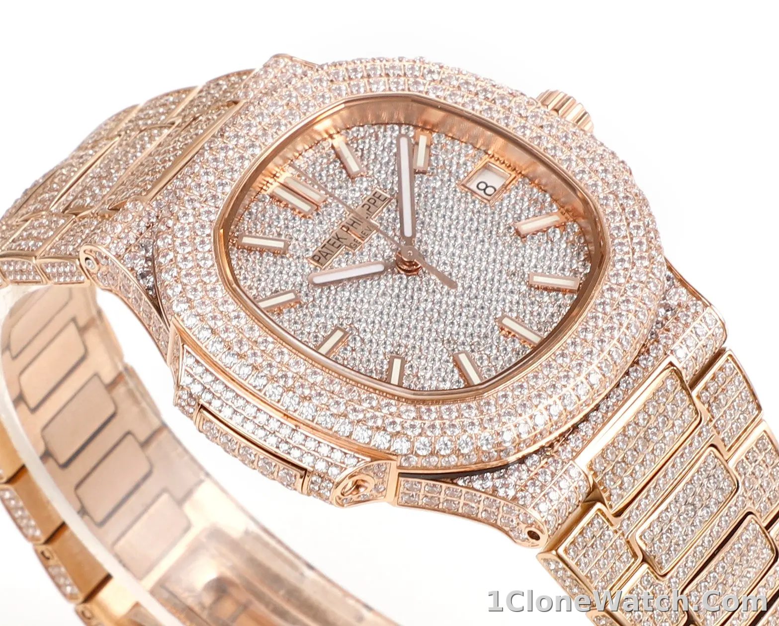 Patek Philippe Nautilus Rose Gold Watch - detail