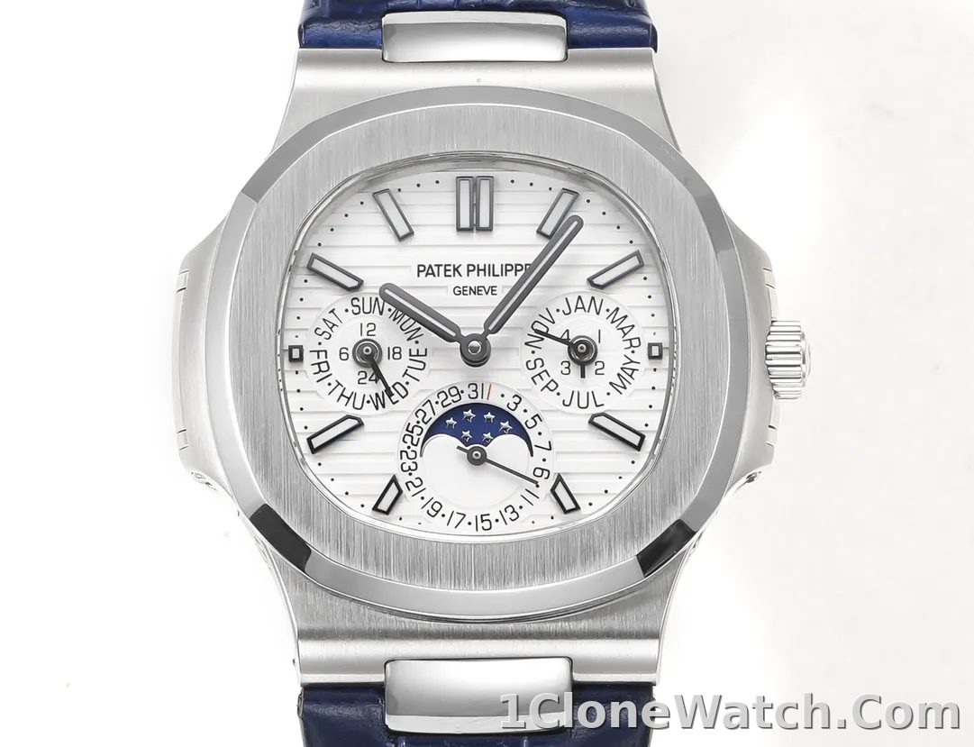 TW Patek Philippe Nautilus Blue Strap Watch - detail
