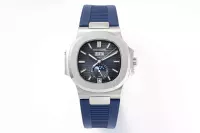 Patek Philippe Blue Nautilus Rubber Strap Watch - view 1