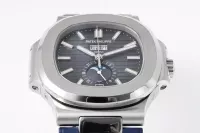 Patek Philippe Blue Nautilus Rubber Strap Watch - view 4
